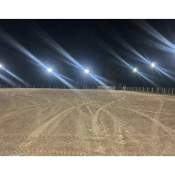 Eclairage solaire carrière en sable